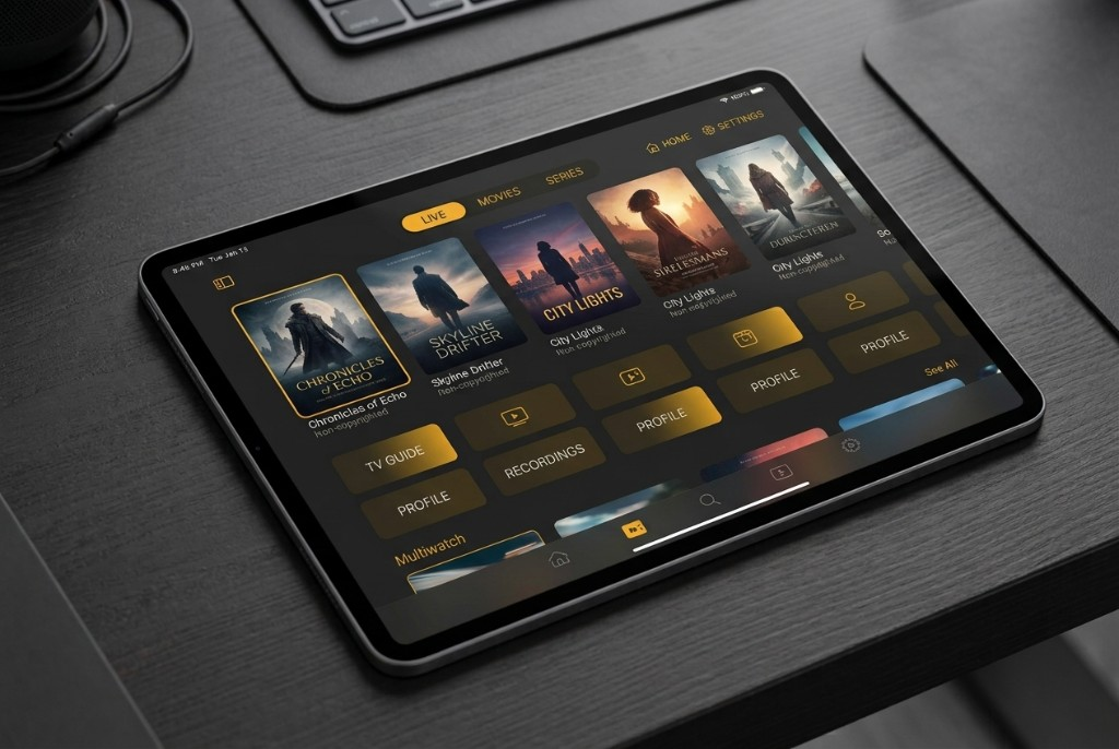 BoxlyTV app on iPad